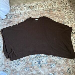 J. Jill Chocolate Knit Poncho
